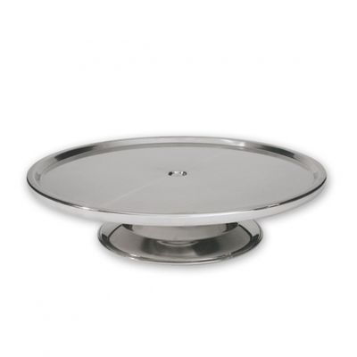 CAKE STAND MED 30cm STAINLESS STEEL