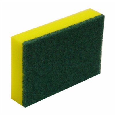 SCOURER AND SPONGE GREEN AND GOLD 150x100mm LARGE