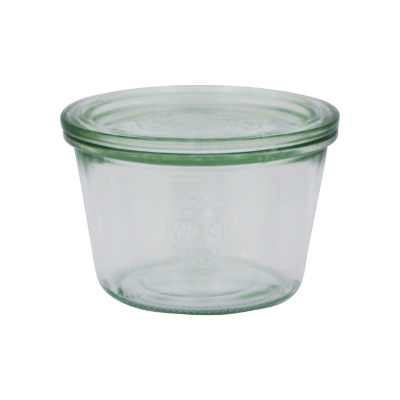 WECK 370ml GLASS JAR WITH LID PRESERVE SERVING 100x96mm