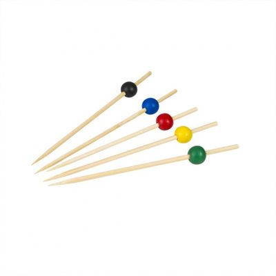SKEWER ASSORTED COLOURS 125mm 100PKT DISPOSABLE
