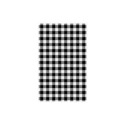 GINGHAM GREASEPROOF PAPER 190x310mm 200PKT BLACK CHECK