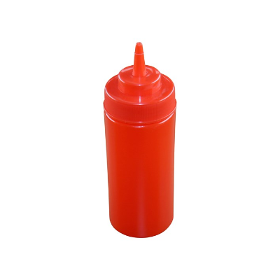 SQUEEZE BOTTLE RED 480ml WIDE MOUTH
