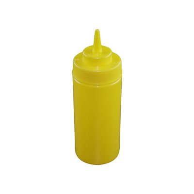 SQUEEZE BOTTLE YELLOW 480ml WIDE MOUTH