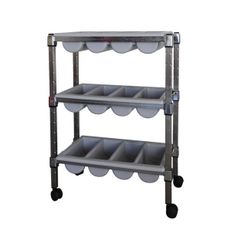  MANTOVA CUTLERY TROLLEY 3 TIE R CHROME TRAYS NOT INCLUDED
