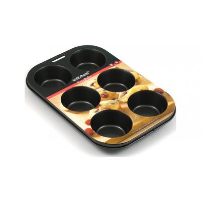 WILTSHIRE EASYBAKE 6 CUP NON STICK MUFFIN PAN