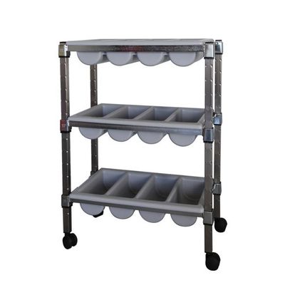 MANTOVA CUTLERY TROLLEY 3 TIE R CHROME TRAYS NOT INCLUDED