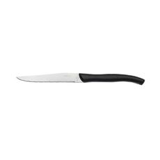  FAUX LEATHER STEAK KNIFE BLACK HANDLE