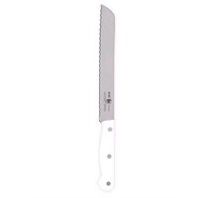 ICEL BREAD KNIFE 20cm WHITE HANDLE