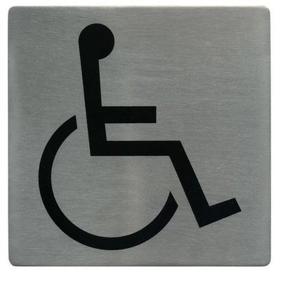 WHEEL CHAIR SIGN S/S 13X13cm PICTURE