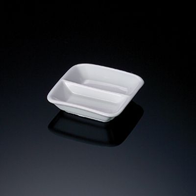 TRIPLE A SQUARE DIVIDER SAUCER 80x20mm