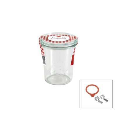 COMPLETE WECK GLASS JAR W/LID/ SEAL 160ml 60x80mm