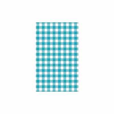 GINGHAM GREASEPROOF PAPER 190x310mm 200PKT TEAL CHECK