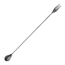BAR SPOON WITH FORK 410mm GUN METAL PVD COATED