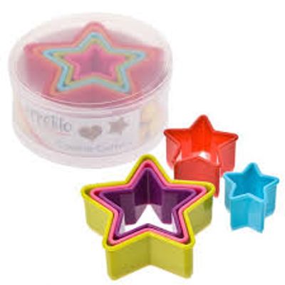 DLINE STAR COOKIE CUTTERS SET 5 MULTI COLOURS