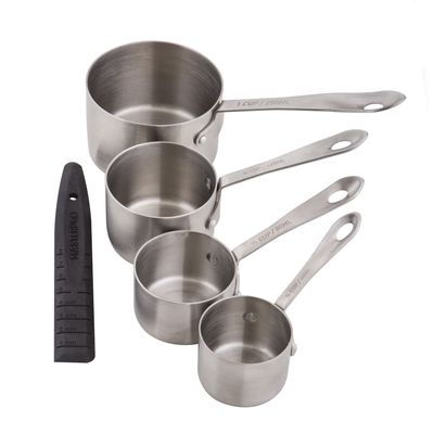MASTERPRO PROFESSIONAL S/S MEASURING CUPS WITH LEVELLER