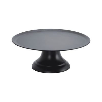 ZICCO CAKE PLATE WITH STAND BLACK POLYCARBONATE 357mm