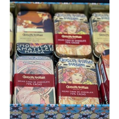 CHOCOLATE LEAVES SIMON COLL MIXED TINS 30 GRAM (PRODUCT OF SPAIN)