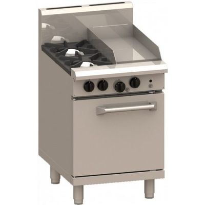 LUUS PROFESSIONAL SERIES 2 OPEN BURNERS 300mm WIDE HOT PLATE WITH 600mm OVEN GAS