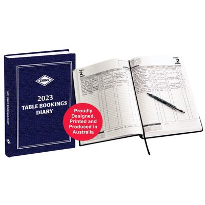 TABLE BOOKING DIARY 2023