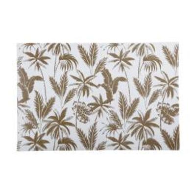 MW TABLE ACCENTS JUNGLE PLACEMAT 45X30cm WHITE WITH GOLD